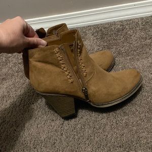 Tan booties